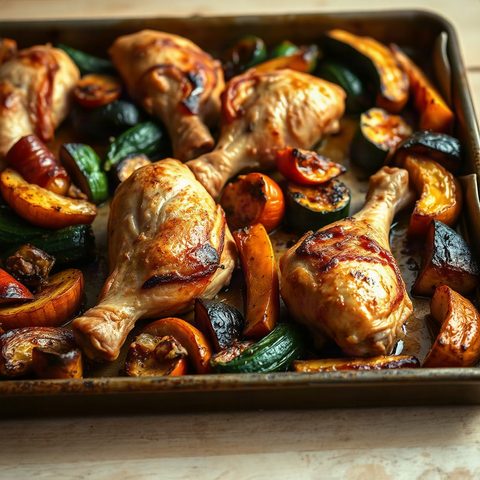 Roasted Chicken Thighs with Smoked Paprika and Buttercup Squash