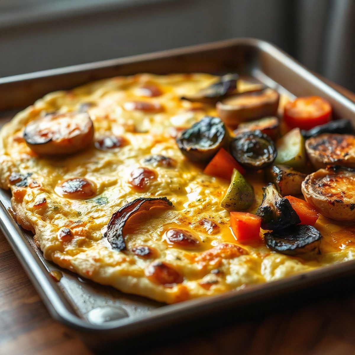 Omelette au four à la courge buttercup et chou coréen