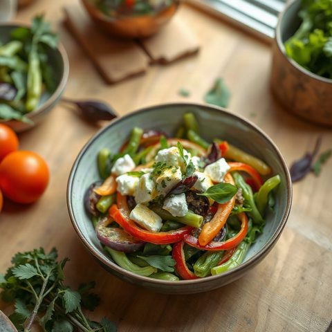 Green Peppers Stuffed with Ricotta and Spinach
