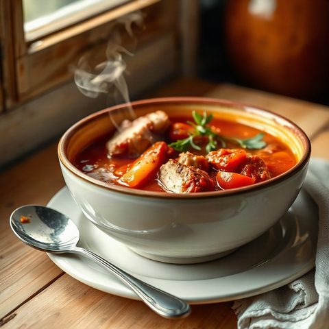 Pork Hock Stew with Tomatoes and Celery
