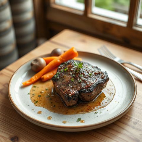 Comforting Braised Beef with Mushrooms and Carrots