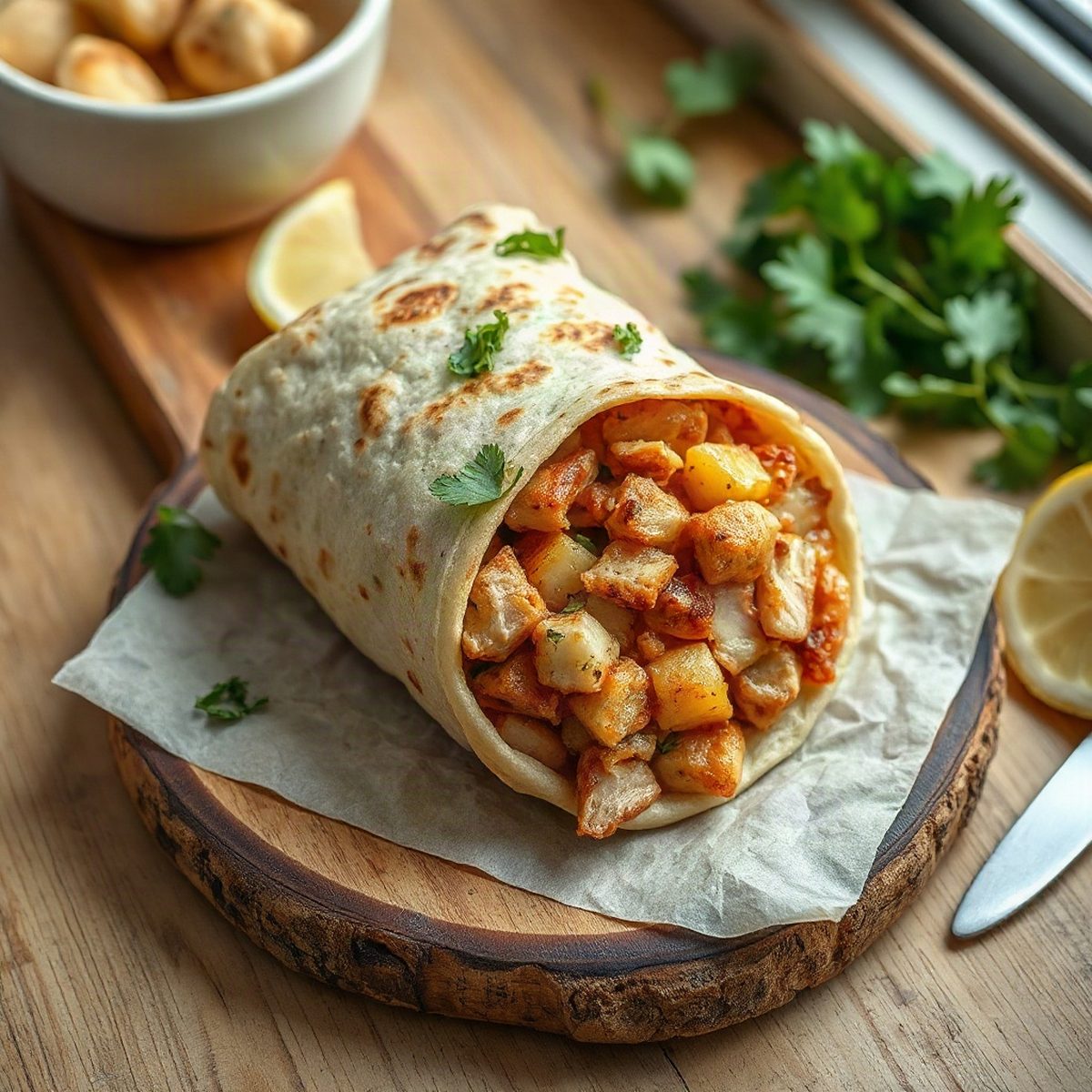 Crispy Breaded Chicken Wraps