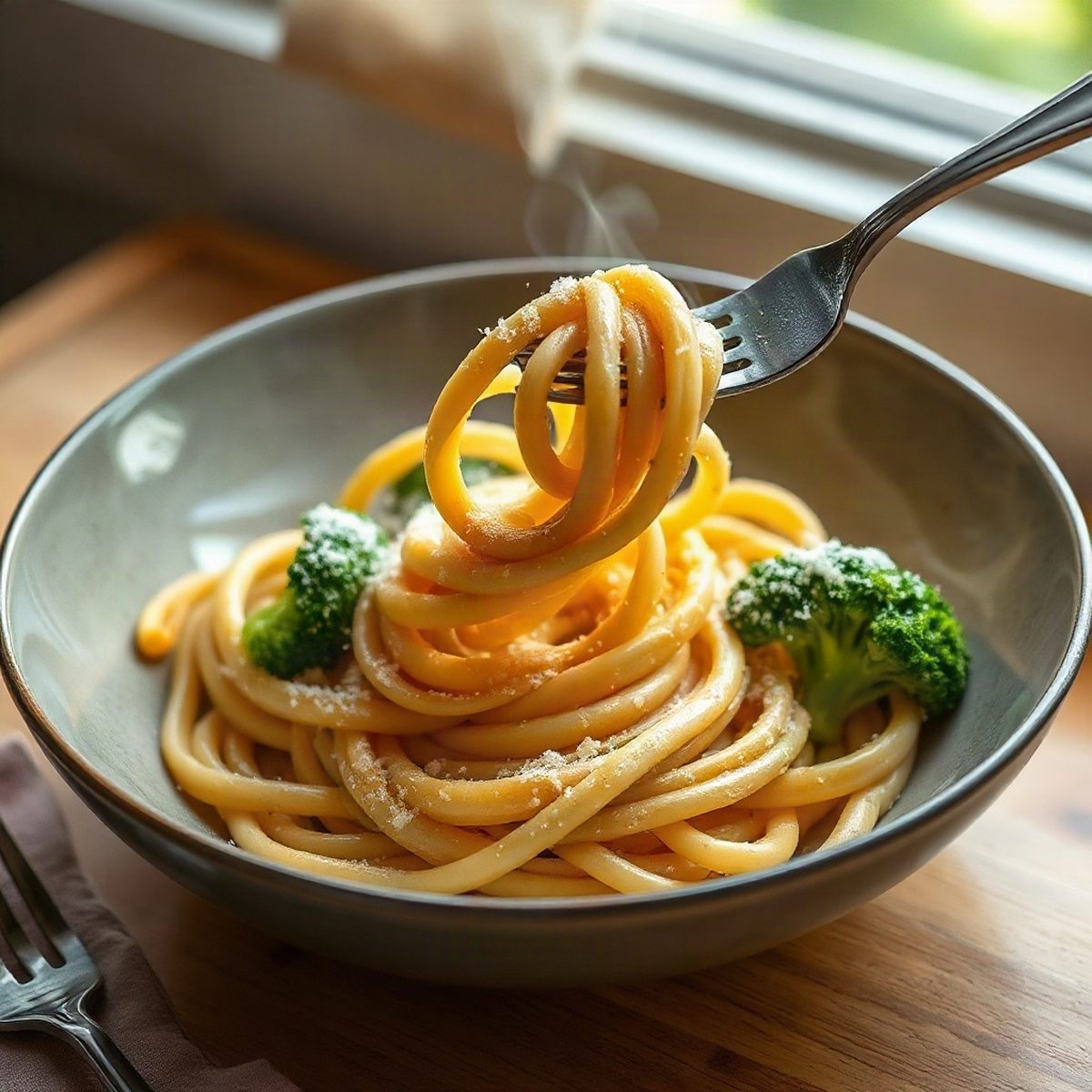 Creamy Boursin Pasta with Broccoli and Lemon