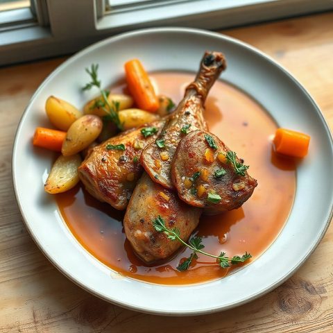Poêlée de poulet au paprika fumé, pommes de terre et carottes