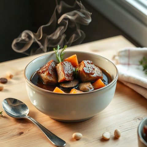 Ragoût de porc à l'érable et légumes racines