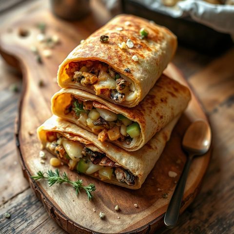 Wraps au dinde fumée et cheddar fort