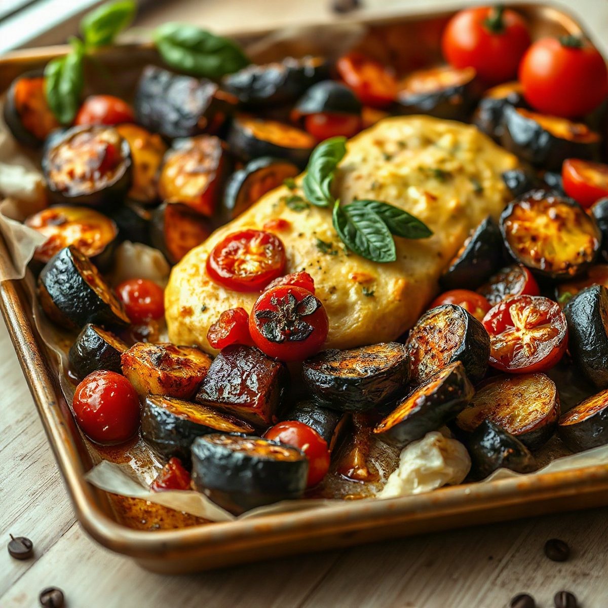 Pasta with Roasted Eggplant and Tomato Paste