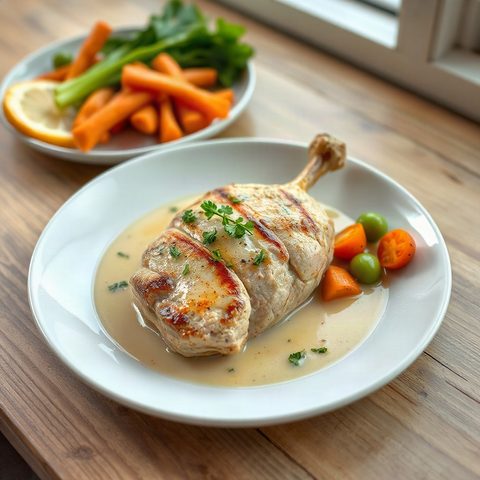 Pilons de poulet braisés à la courge buttercup et lait de coco