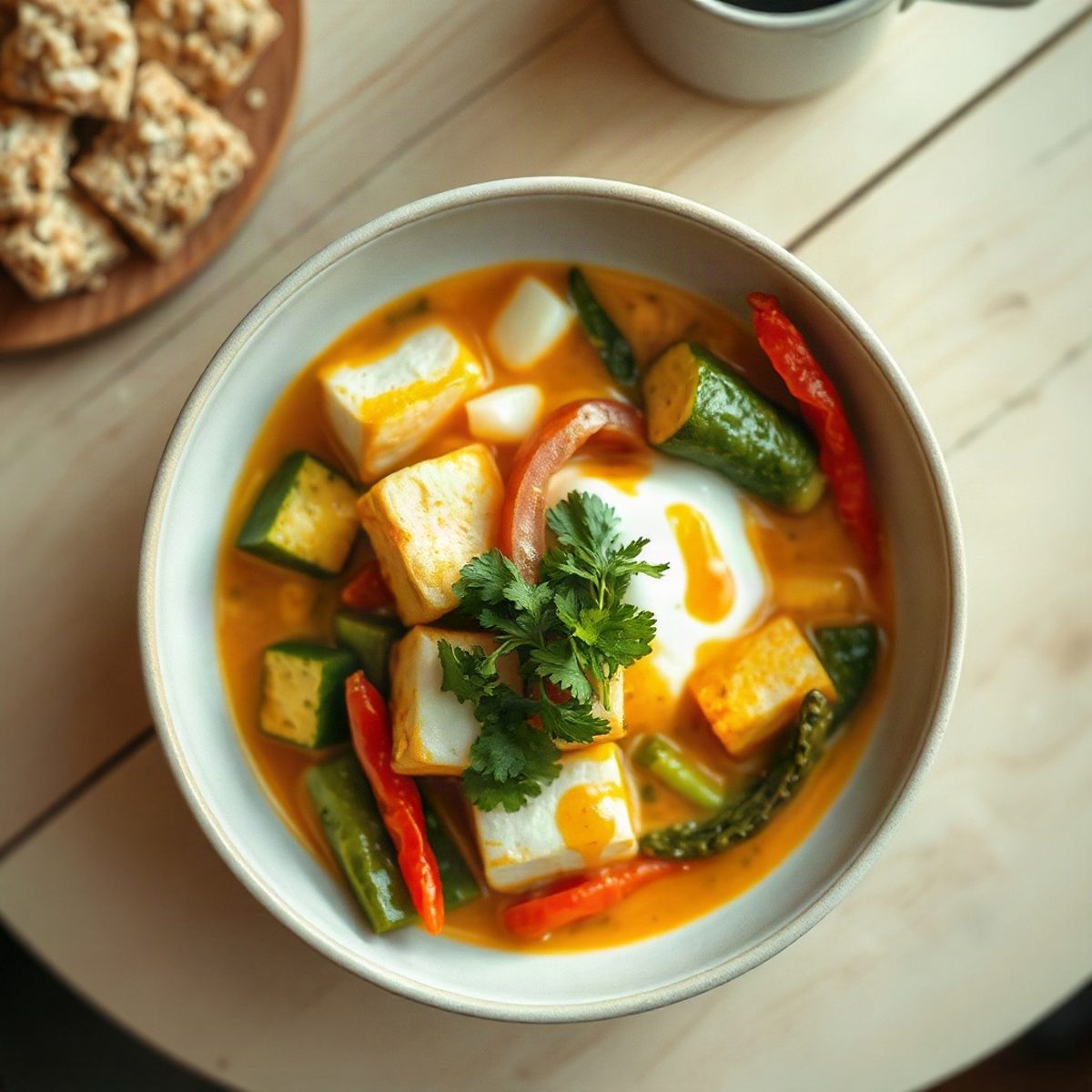 Mild Tofu and Squash Coconut Curry