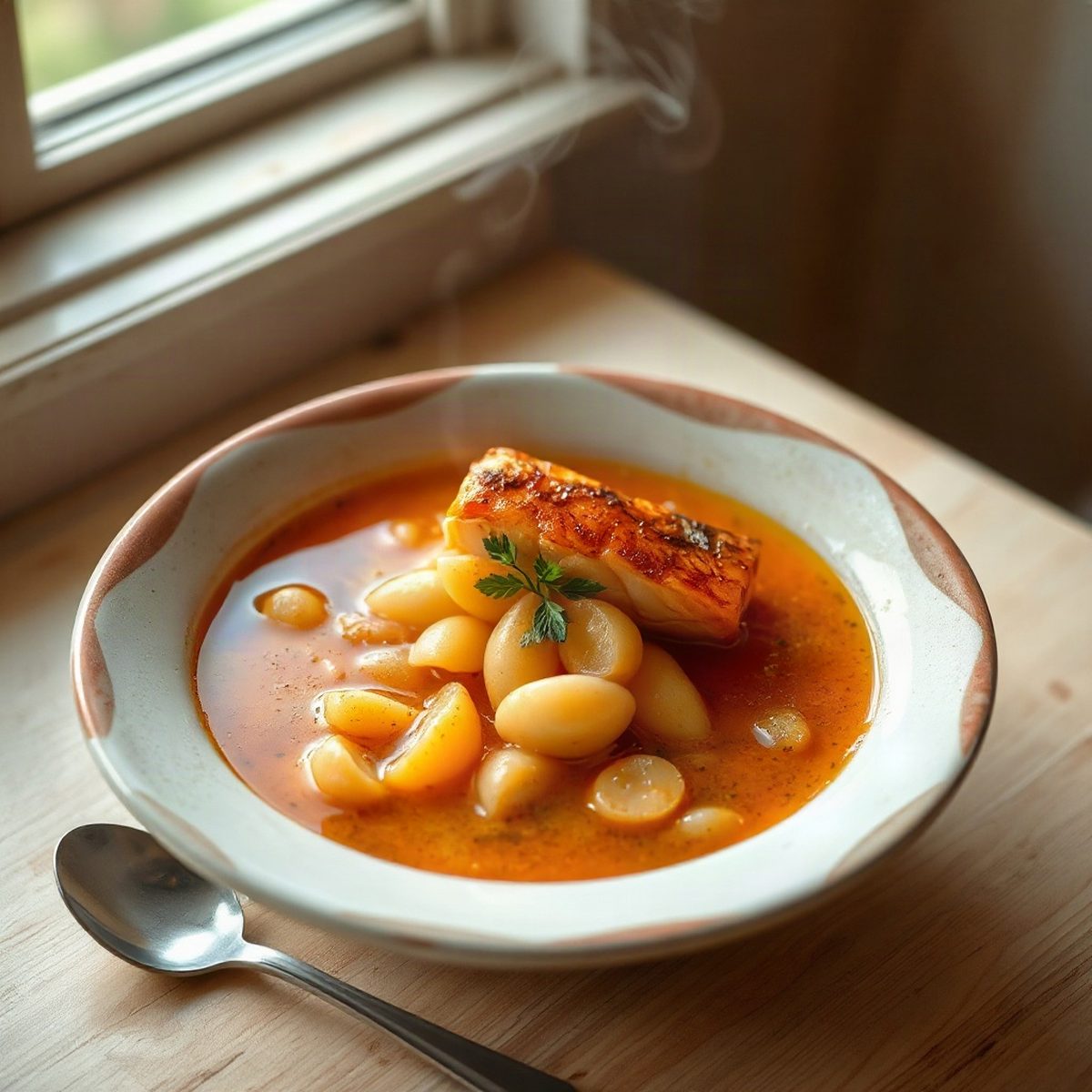 Chaudrée crémeuse au saumon fumé et pommes de terre