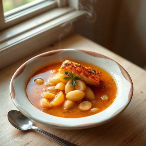 Chaudrée crémeuse au saumon fumé et pommes de terre
