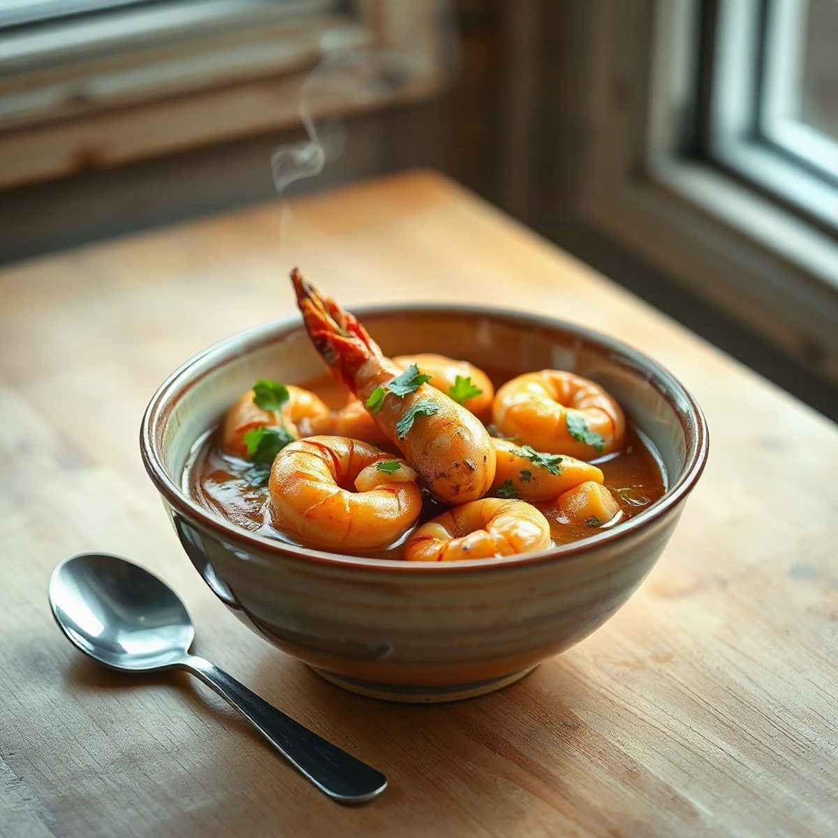 Coconut Shrimp Curry with Green Peppers