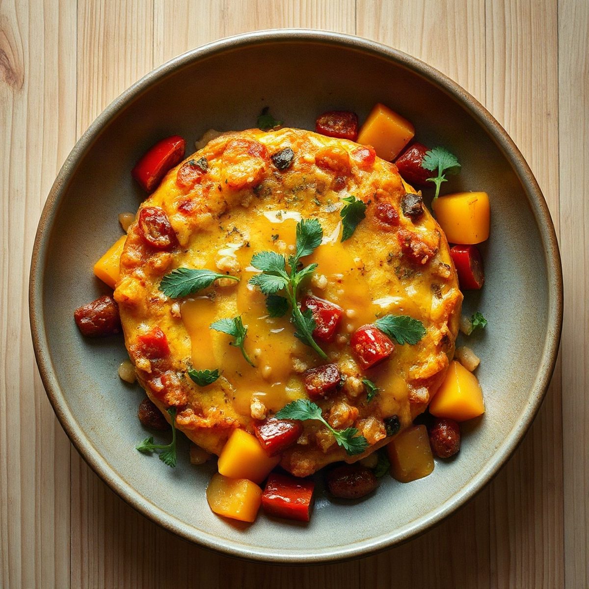 Potato, Pepper and Jarlsberg Frittata