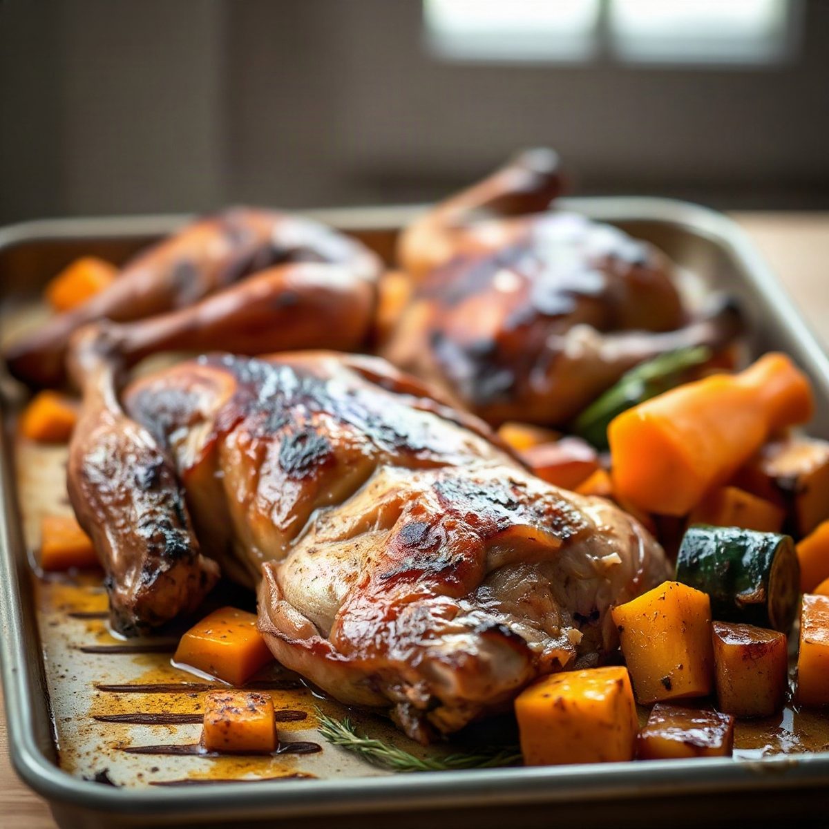 Maple-Roasted Ricardo Chicken with Butternut Squash