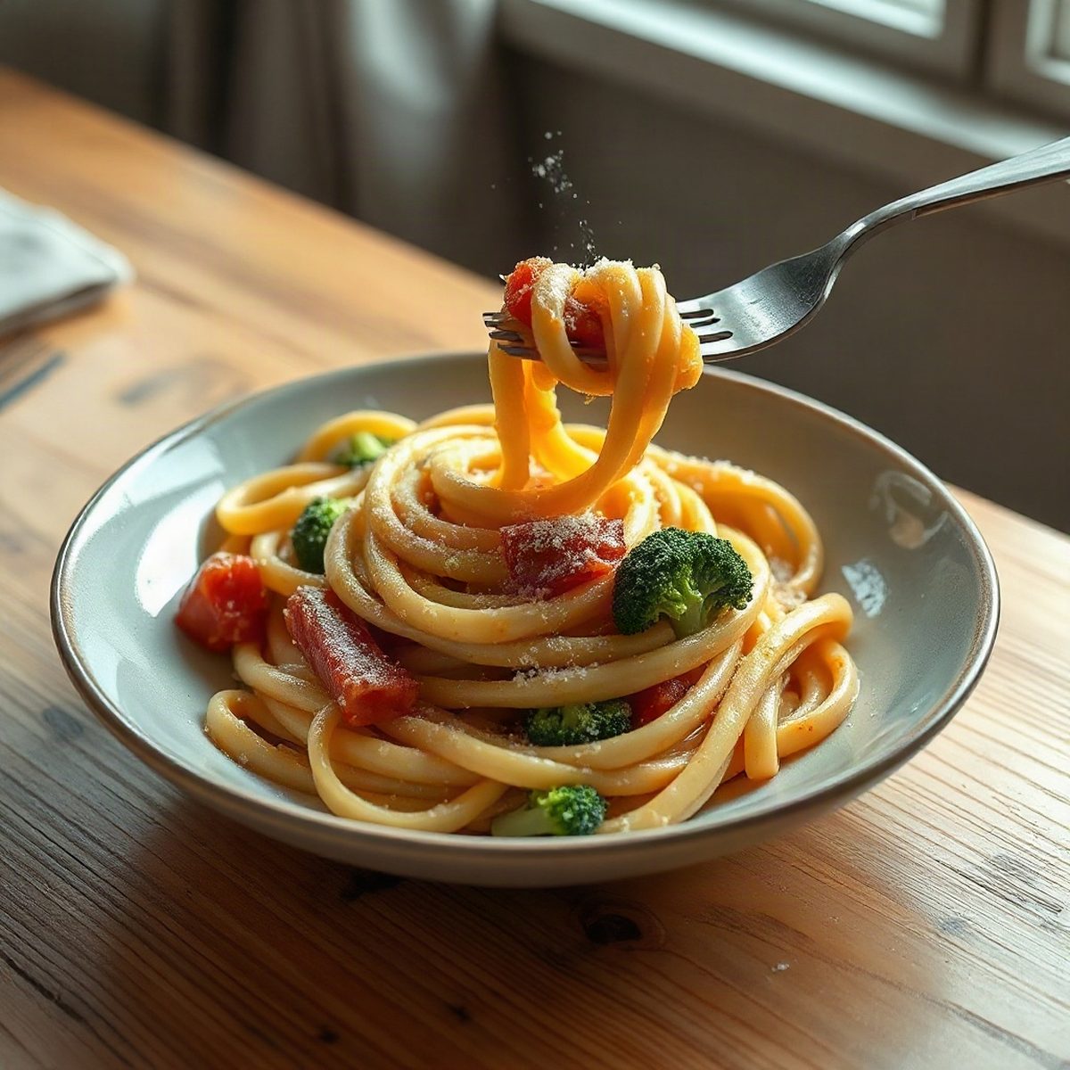 Creamy Ham and Broccoli Pasta Bake