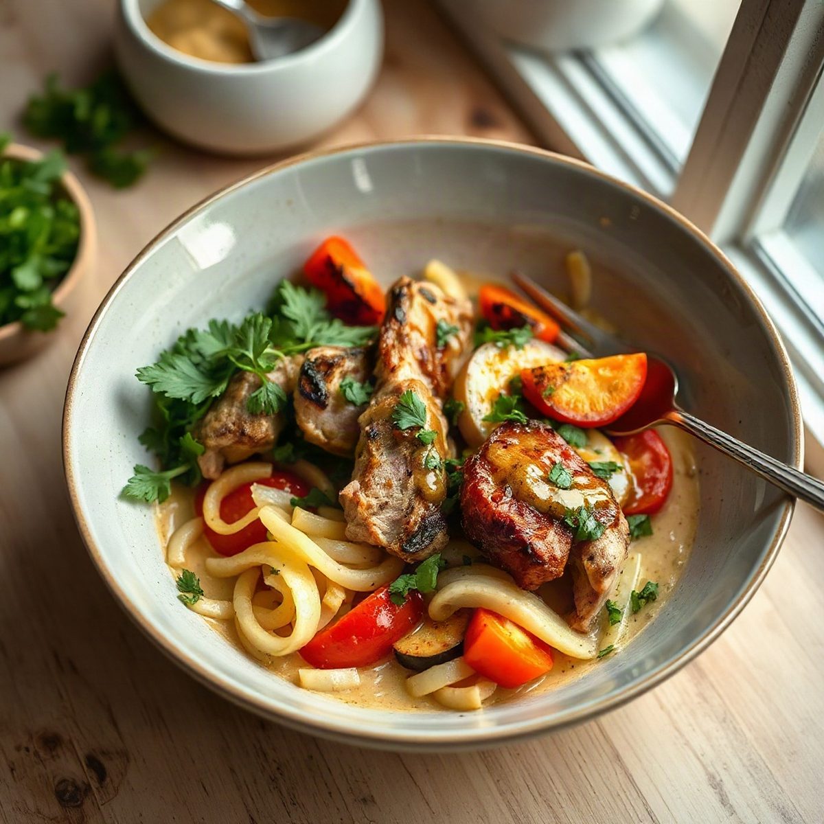 Greek Chicken Souvlaki Bowl