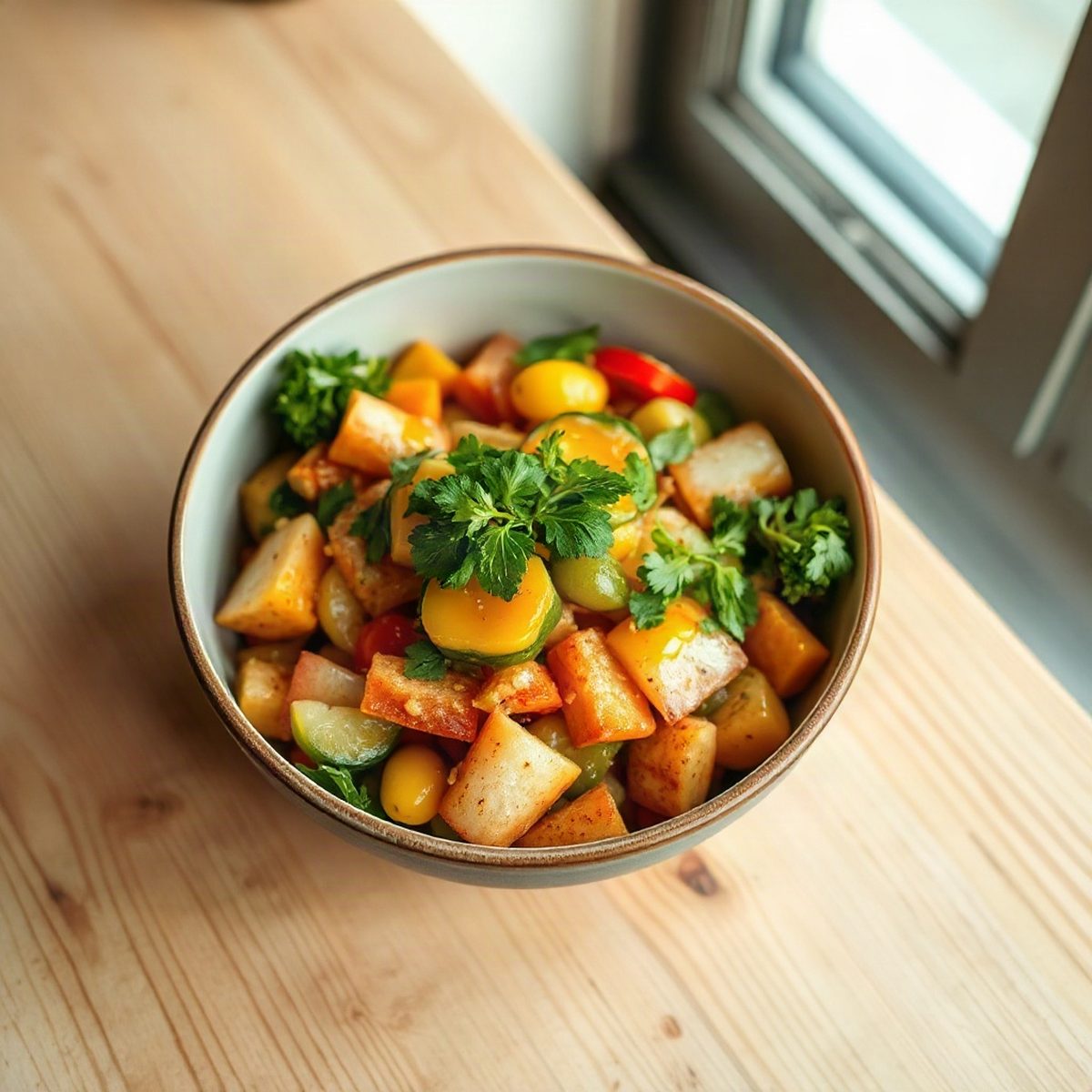 Smoky cabbage and chickpea skillet
