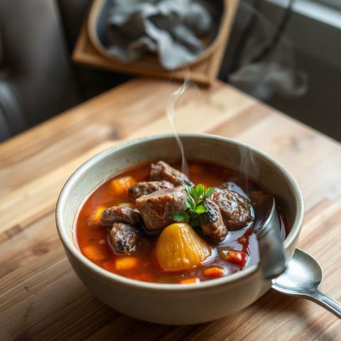 Ragoût de palette de bœuf aux légumes racines
