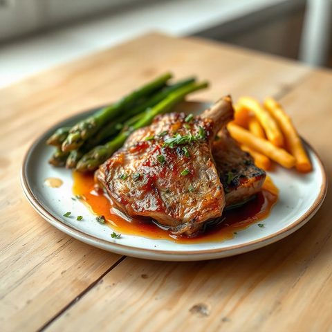 Côtes levées de porc braisées à l'érable et paprika fumé