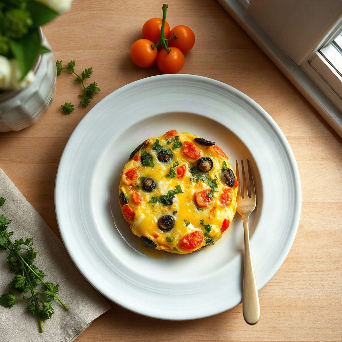 Cauliflower, Emmental and Thyme Frittata