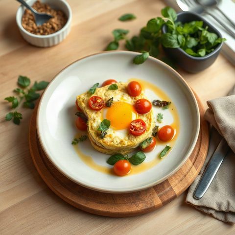 Frittata aux courgettes, tomates et cheddar
