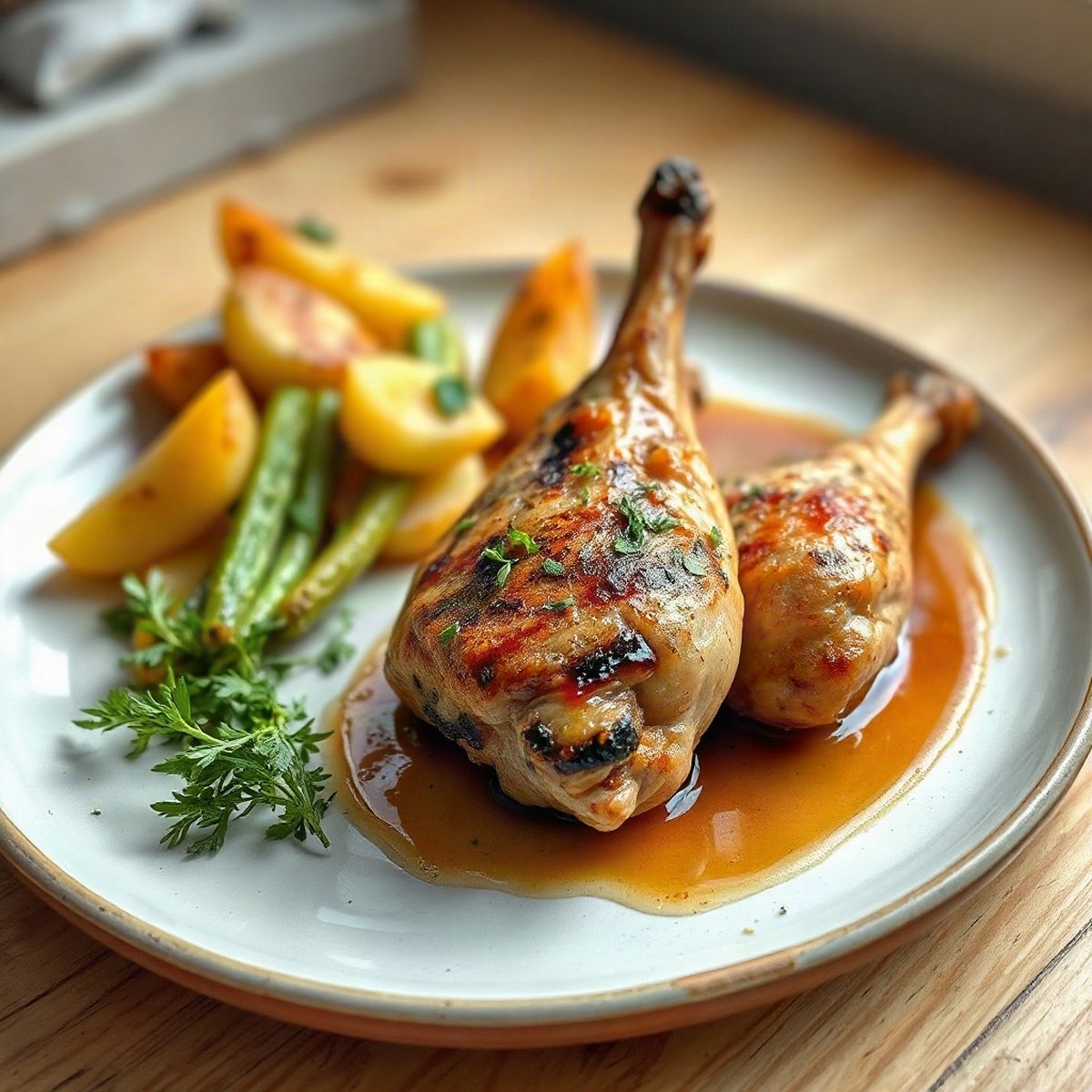 Braised Chicken Thighs with Squash and Apples