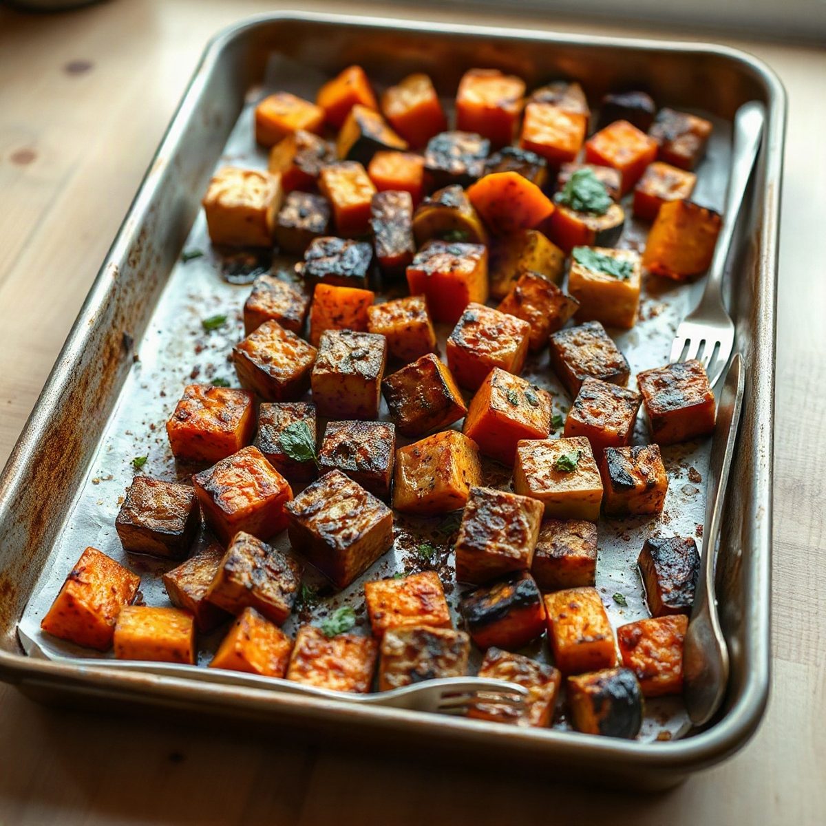 Tofu rôti à l'érable et courge butternut
