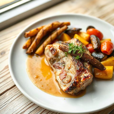 Jarrets de porc braisés aux courges d'automne