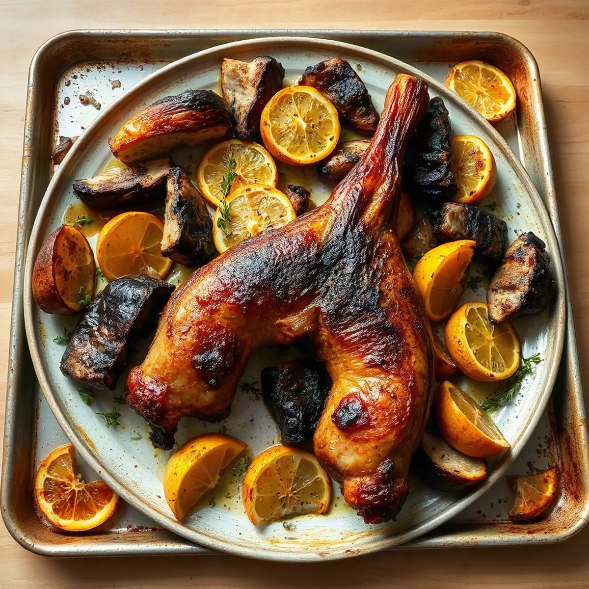 Whole Roasted Rainbow Trout with Lemon and Thyme