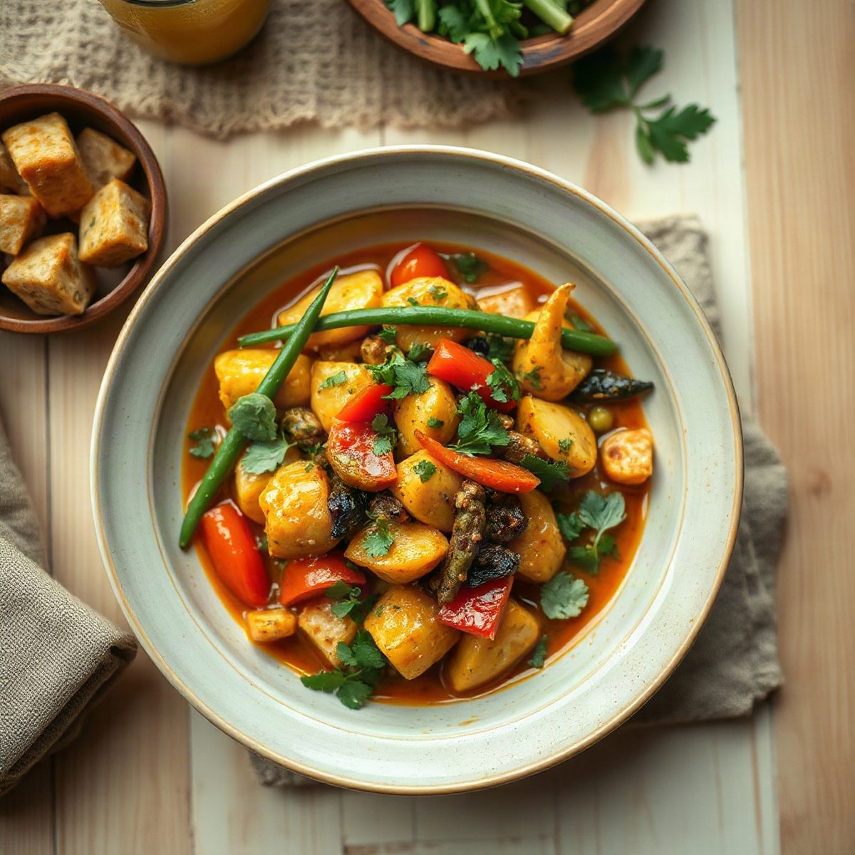 Quick Squash and Okra Curry