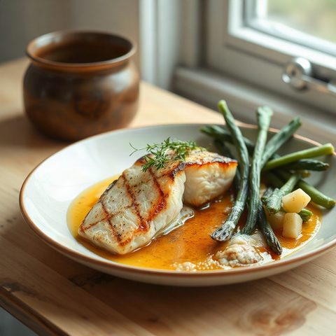 Truite saumonée à la crème et épinards