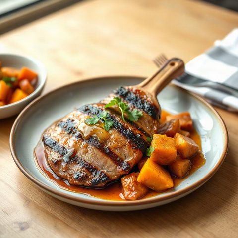 Sauté de porc fumé à l'érable et patates douces
