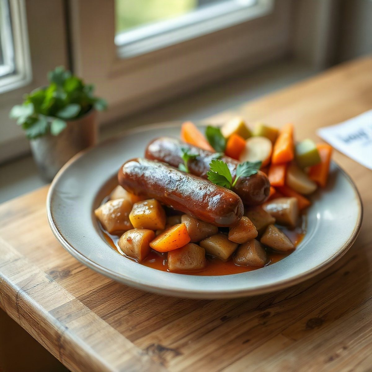Cassoulet express aux saucisses fumées Larsen
