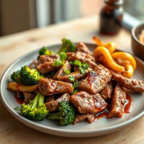 Sauté de bœuf au brocoli et sauce soya