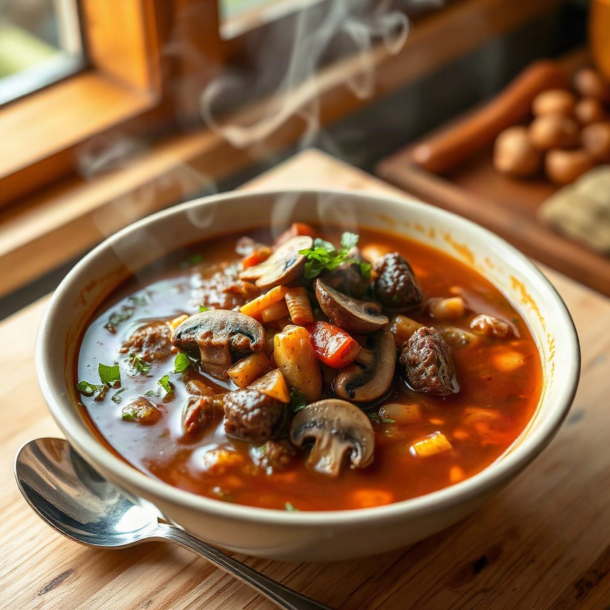 Beef and Mushroom Chili