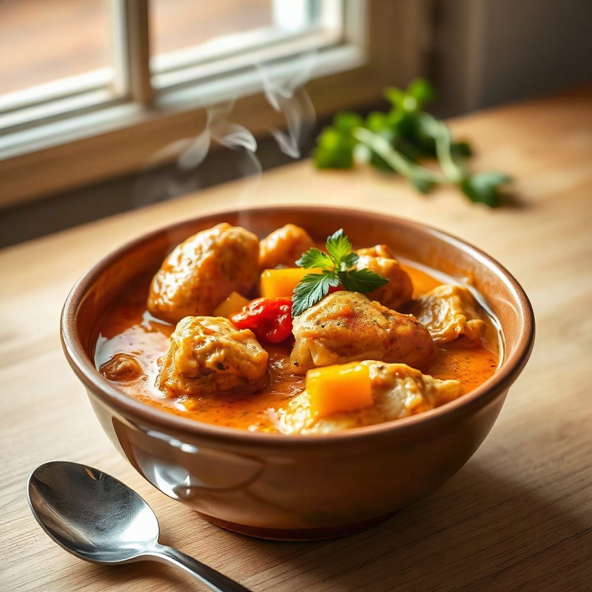 Chicken Coconut Curry with Peppers