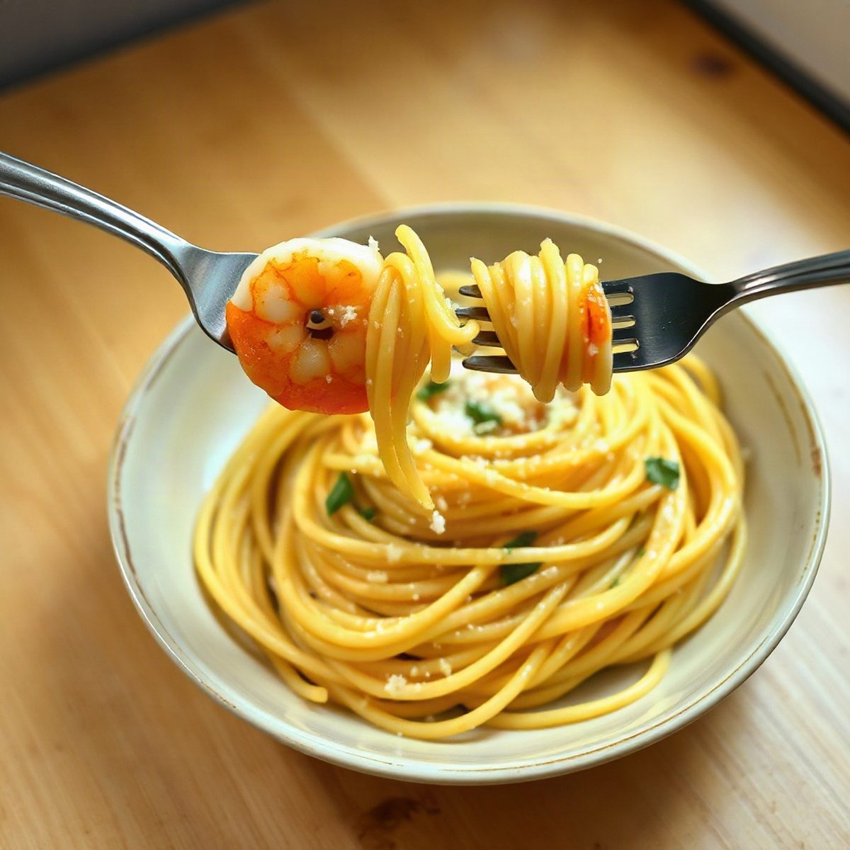 Garlic-Lemon Shrimp over Spaghetti Squash
