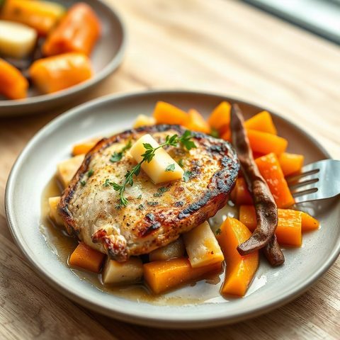 Gratin de dinde et courge butternut au fromage Oka