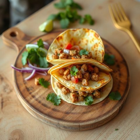Tacos de protéines végétales tex-mex