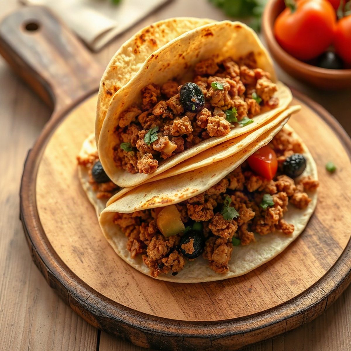 Tacos de poulet haché à la mexicaine