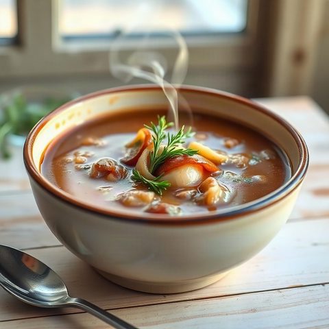 Soupe à l'oignon gratinée au bouillon d'os de bœuf