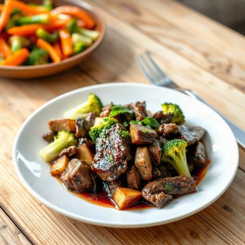Sauté de bœuf au brocoli et sauce soya au miel