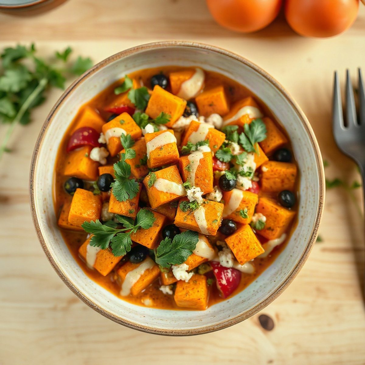 Mild Tempeh, Sweet Potato and Coconut Curry