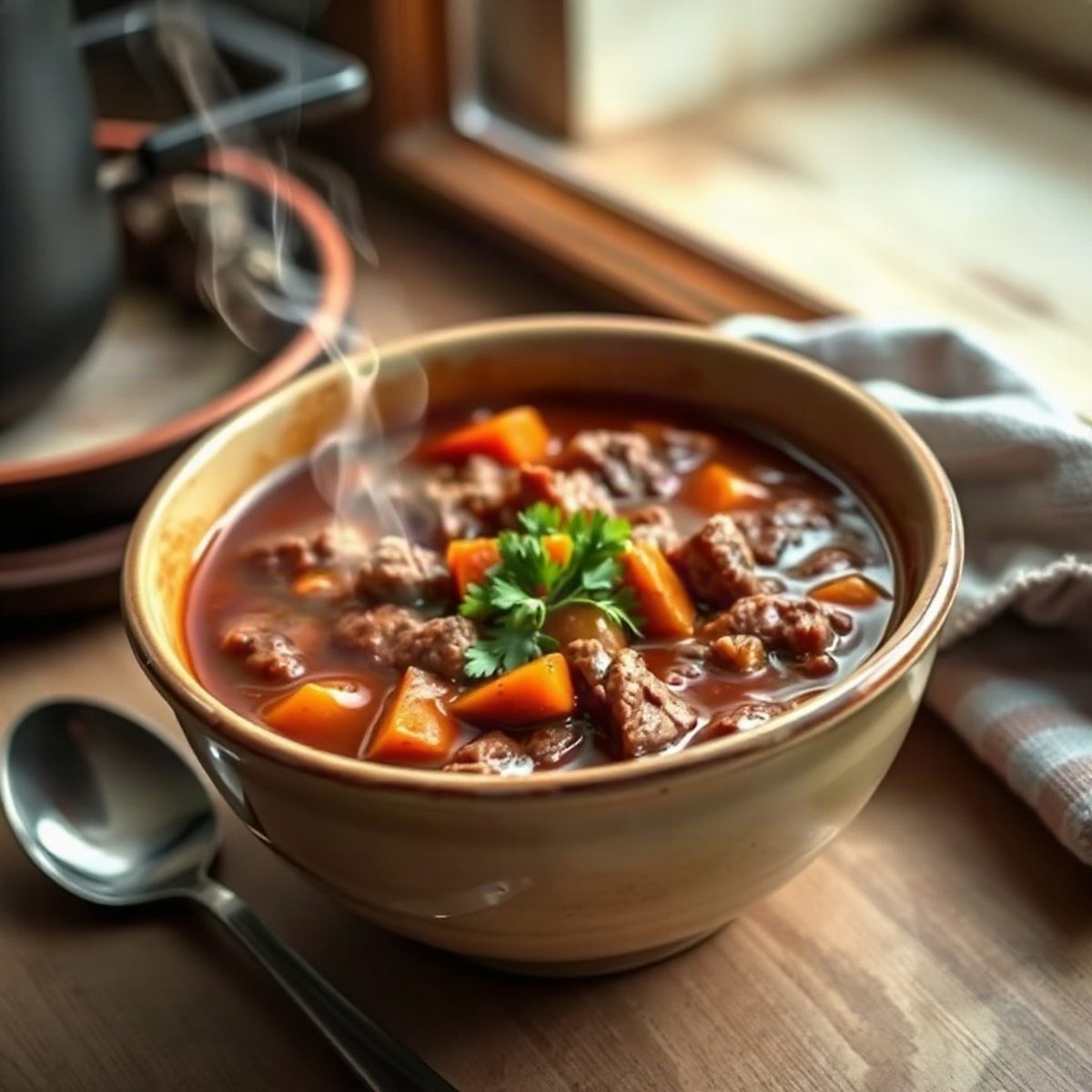 Chili au bœuf haché et à la courge