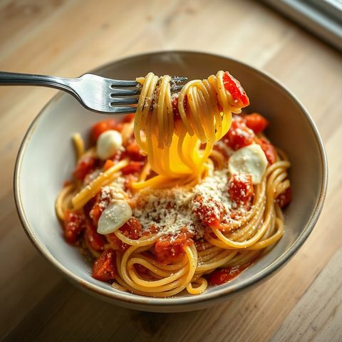 Gratin de courge spaghetti aux tomates et mozzarella