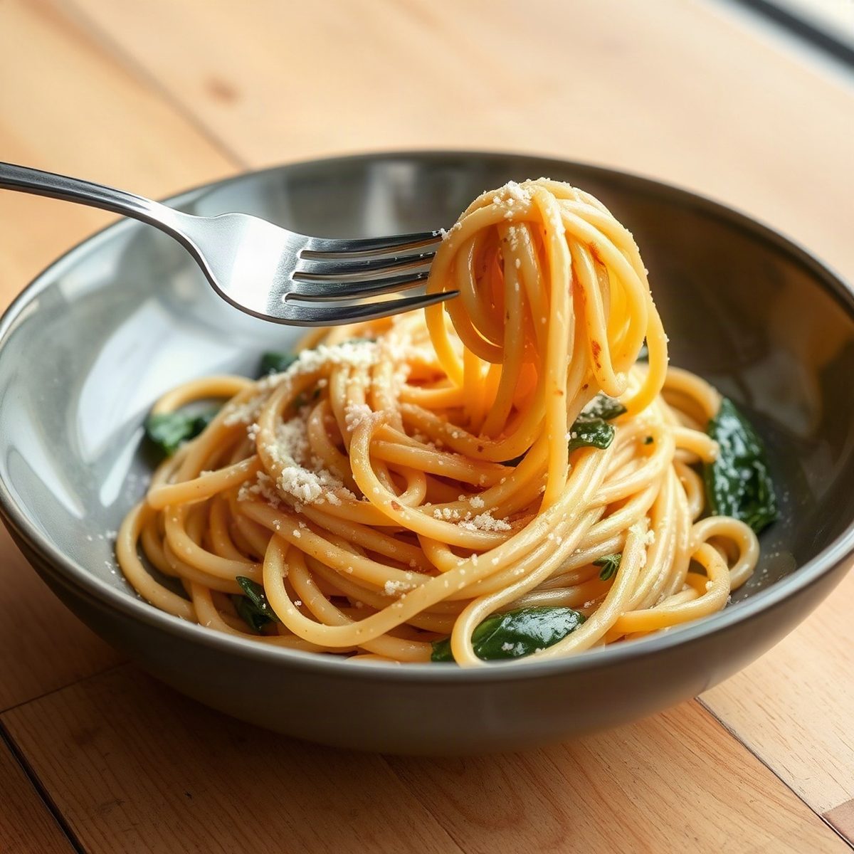 Crab, Lemon and Spinach Pasta