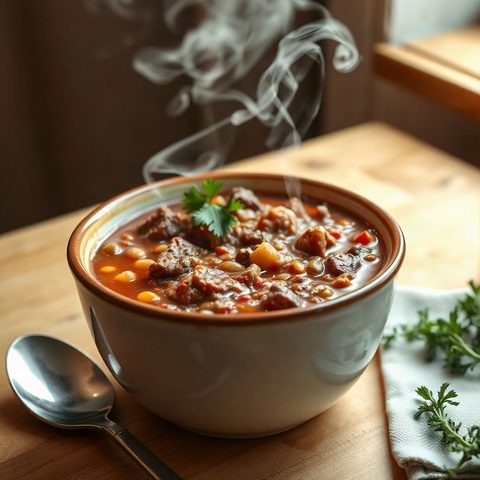 Chili de bœuf haché aux petites lentilles
