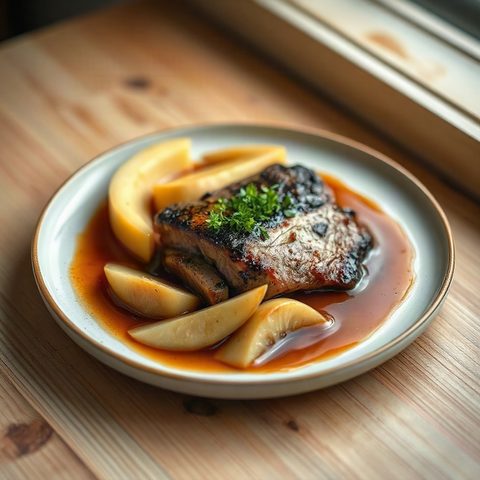 Porc braisé à la sauce soja et au melon d'hiver