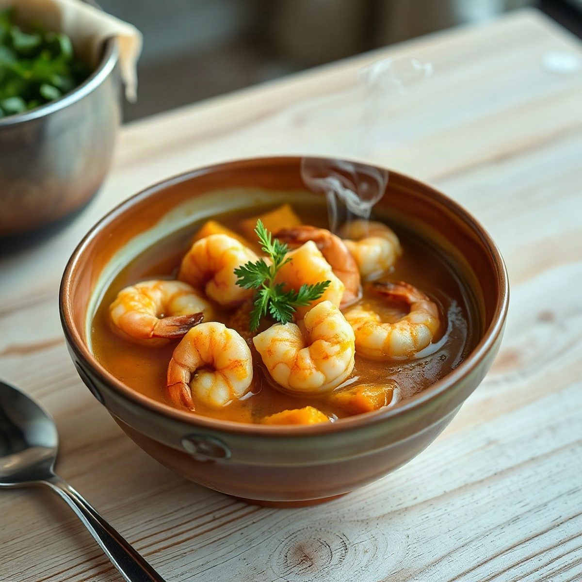 Shrimp Curry with Coconut Milk and Butternut Squash