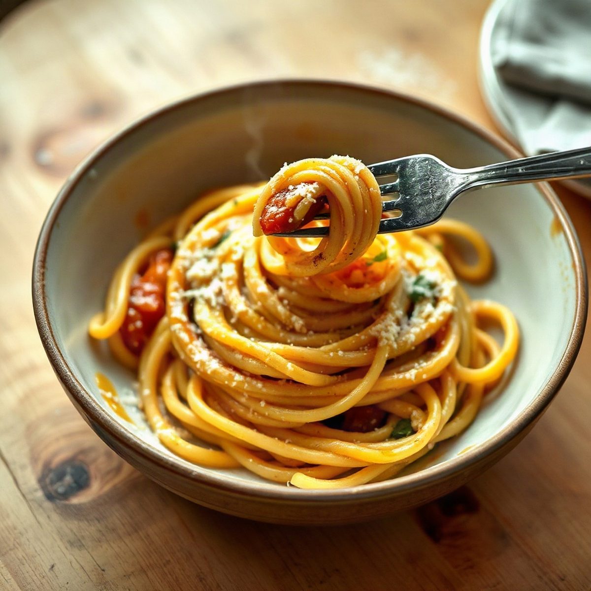 Courge spaghetti gratinée au beurre d'ail et parmesan